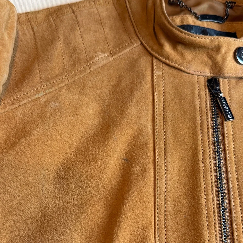 Bernardo Tan Suede Leather Jacket - Picture 5 of 16